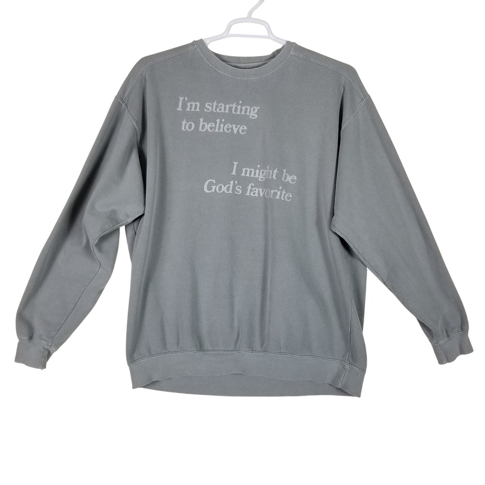 Nessa Barrett Sweatshirt Women L/XL Grey Gods Favorite Graphic Tour Merch